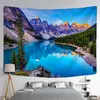 Tapestries Seaside landschap Tapestry Cruise schip Muur Hangende bos Boheemse kunstslaapkamer Home Decor achtergronddoek