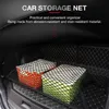 Sacos de armazenamento Isfriday 3 camadas 28x27cm organizador de assento de carro saco de rede malha automática suporte de bagagem papel de seda bloqueio de animais de estimação