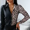 Women's Blouses & Shirts 18 Colors Wholesale Women Fashion Shirt 2021 Lady Long Sleeve Blouse Turn-down Collar Button Design Print Casual