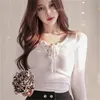 Bordado Lace Primavera Camisa Casual White Tops Blusa de Meninas Manga Longa Algodão Plus Size Mulheres Blusas Femme 210417