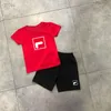 子供服セット男の子グリル夏の子供服の高級Tシャツデザイナー印刷半袖+ショーツFL21458