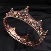 Hårklipp Barrettes Kvinnor Barock stor kristallblommig krona för Queens Tiaras Beauty Pageant Bride Wedding Jewelry Accessories