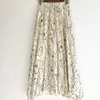 Spring New Arrival All Match Vintage Skirt Floral Faldas Largas Elegantes Irregular Skirt 4 Colors Available 210331