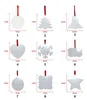Sublimation Blanks Weihnachtsschmuck doppelseitige Weihnachtsbaum Anhänger Multiform Aluminiumplatte Metall Hanging Tags Dekoration Handwerk