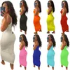 9 färger kvinnor bodycon klänningar sommar mode ihålig ut split lager suspender bomull klänning solid färg ärmlös väst kjol club party outfits