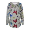 Balteral Sexy Mini Girl Loose Dress Butterfly Print Long Sleeve Fashion Short Casual Dresses