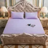 Solid Color Summer Cool Sleeping Bed Mat Ice Skin-friendly Mattress Foldable Soft Bedding Sets Sleep Pillowcases Protector Duvet Cover