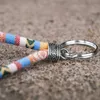 Bohemina Key Chains with Keyring - Handmade Surfer Accessories - Hippie Pocket Pendant - Colored Friendship Gift for Best Friend G1019