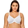 Women's Jacquard Supportive Underwire Minimizer Bra Plus Size Everyday Bra 210623