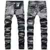 Jeans masculinos Novo Hip Hop Men Jeans Casual angustiado masculino masculino MOTORCYCHE Pants Brand Biker Rock Ripped Homme 022023h