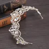 أغطية الرأس تيجان الزفاف العرائس المتلألئة زفاف ديامانتي مسابقة Tiaras Hairband Crystal Sweet Hair Jewelry Biece