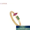 CANNER Anello con diamanti colorati irregolari Anelli in argento sterling 100% 925 Anelli in oro per le donne Anelli nuziali di alta gioielleria di lusso Prezzo di fabbrica design esperto Qualità