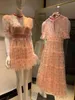 pink semi dresses