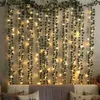 Lampeggiante 2m LED Ivy Vine String Lights 2AA o 3AA Ghirlanda di foglie a led a batteria Natale per luci decorative per matrimoni domestici 211027