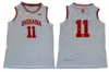 Mens Hoosiers Romeo Langford 0 Isiah Thomas 11 Victor Oladipo 4 College Basketball Jersey Home Red Vintage Stitched