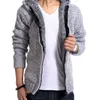 Scienwear 2020 Autumn Winter Mans Cardigan Zipper Open Hood Sweater Mens Knitted Heavy Extra Coarse Wool Long Sleeve Clothes Y0907