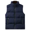 Varsanol Gilet invernale Giacche da uomo Gilet caldo solido Mens Streetwear Cappotto nero senza maniche Slim Uomo 210923