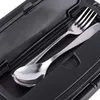 Louça de jantar Sets Portable 304 Aço Inoxidável Bento caixa com 3 compartimentos Almoço de vazamento de microondas Aquecimento de microondas Adultos