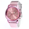 Principais relógios de pulso relógio feminino tira de plástico Moda de ouro rosa prata mulher saat reglos zegarek damski bk02 c3815