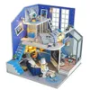 2020 Christmas Decoration DIY Doll House Wooden Doll Houses Miniature Dollhouse Furniture Kit Toys for Children New Year Christmas Gift