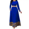 Casual Dresses Summer Spring Dress Women Vintage Long Party Vestidos Plus Size Slim Patchwork randig bollklänning Maxi 5xl