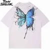 T-shirt da uomo Hip Hop Summer Streetwear Stampa Cracked Butterfly Tshirt Harajuku T-shirt manica corta in cotone Tops Tees Hipster 210409