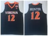 Mens NCAA Virginia Cavaliers # 5 Kyle Guy 12 De'andre Hunter College Basketball Jerseys White Costurado Camisas S-XXL