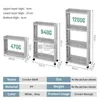 Konco köksförvaringshylla arrangör för varor kylskåp sida 2/3/4 lager avtagbar med hjul badrum arrangör 211102