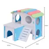 Fournitures pour petits animaux Pet Hamster Toy House Viewing Deck Échelle Château pour animaux Cage en bois