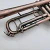 Brass Instrument Bb Tune Trumpet Antique Copper Plated Professional Brand MARGEWATE With Case Mouthpiece Golves Accessories