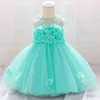 Enfant en bas âge bébé fille infantile fleur princesse robe dentelle Tutu bébé fille fête de mariage bal 1 ans anniversaire robe de baptême robe G1129