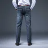 الربيع / الصيف تمتد مستقيم مكافحة سرقة جيب الجينز الرجال أزياء فضفاضة عارضة مشروط الدينيم السراويل الذكور العلامة التجارية السراويل 210531