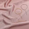 S2372 Fashion Jewelry Metal Double Layer Bracelet Geometric Chain Bracelets 2pcs/set