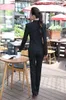 Tweedelige damesbroek Grijze blazer en set voor dames Uniform Damespak met broek Elegante slanke zakelijke Blezer Femenina Kantoorkleding