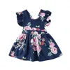 Bambini Baby Girls Flower Backless Party Pageant Formal Tutu Prom Dress Sundress Q0716