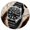 mannen quartz horloge luxe siliconen band gear ring wijzerplaat heren zakelijke horloges 41mm roestvrij staal mannelijke klok prospex militaire s297Z