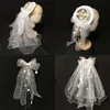 Casquette de fête de thé pour femmes, décorations en fil Transparent, chapeau, accessoires de tête de mariée, chapeaux à bord avare 3853765