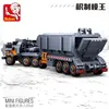 Sluban Wandering Earth Transport Truck Carrier Vehicle Car Car Sets Model Buildings City Technical Christmas Birthnd Gifts X0503