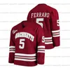 8 Bobby Trivigno 2021-22 Maglia da hockey UMass Minutemen Personalizzata Colin Felix Matthew Kessel Mario Ferraro Jonathan Quick Matt Murray Filip Lindberg Scott Morrow Ufko