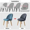 Katı Renkler Kısa Arka Kavisli Arkalığı Sandalye Kapak Büyük Elastik Streç Yastık Koltuk Yumuşak Kumaş Ev için El 211116