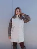 Automne hiver Femmes Loet Looth Vest Collier Long Bodywarm Coton rembourré Tourbe chaude chaude chaude 211120