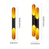 Modern wall lamp LED upper and lower aluminum tube wings 2 lights black gold Nordic living room decoration wall light bathroom mirror headlight