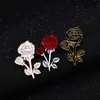 Elegant Rose Flower Broscher för Kvinnor Lady Fashion Vintage Enamel Flower Pin Badge Valentines Day Present