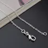 925 Sterling Silver O Necklace Chain 1MM 16-24inches DIY Jewelry For Pendants Necklace Christmas Gift Women Men