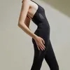 Oyoo Gym Kleding Mesh Yoga Jumpsuit Backless Workout Set Slank Sportpak Dames Ballet Dans Bodysuit- Bra Leggings 210802