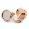 Rose Gold Francês Padrão Cufflinks Jóias Camisa Cufflink para Mens Marca Moda Moda Link De Casamento Noivo Botão Cuff Links AE591259713425