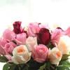Couronnes de fleurs décoratives tête unique Rose artificielle pour la fête de mariage chambre décoration de Table faux Bouquet décor à la maison 1 pièces