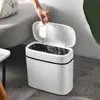 12L Trash Can Household Bathroom Kitchen Waste Bins Press-Type Bag Holder Garbage Bin for Toilet Waterproof Narrow Seam 210728