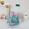 Sacs pour enfants filles sacs à dos arcs Sequin bébé enfants sac d'école en cuir mode cartable livre dentelle clair mignon accessoires