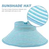 2pcs Summer Straw Woven Hats Sunshade Stylish Outdoor Cycling Caps & Masks